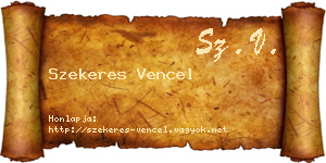 Szekeres Vencel névjegykártya